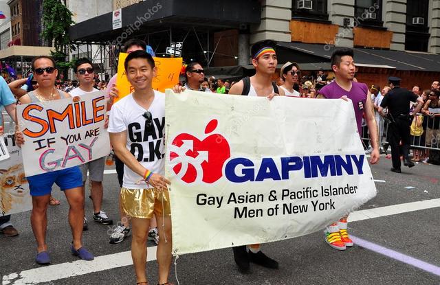 Asian Gay Pics photo asian depositphotos stock nyc marchers gapimny