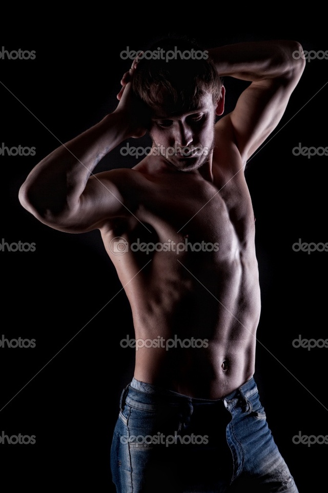 black naked males black naked muscular photo man posing depositphotos stock