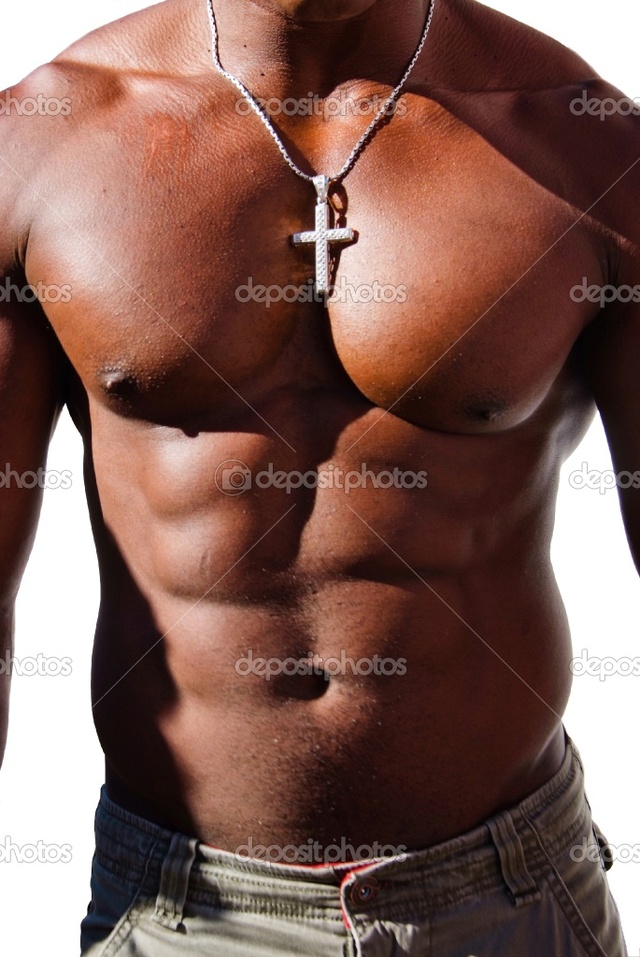 black naked man black photo torso man cross diamond depositphotos stock