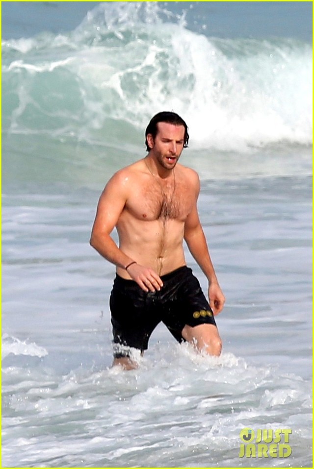 Bradley Cooper Gay Nude shirtless beach bradley cooper premieres rio hangover swims