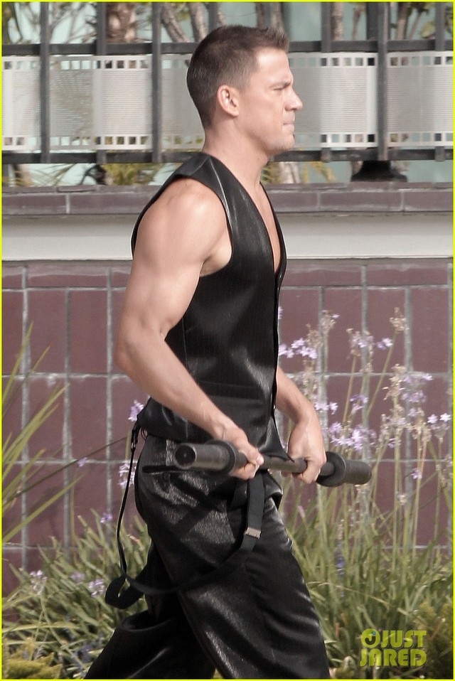 Channing Tatum Porn black channing tatum mike set magic trailer los angeles wednesday vest