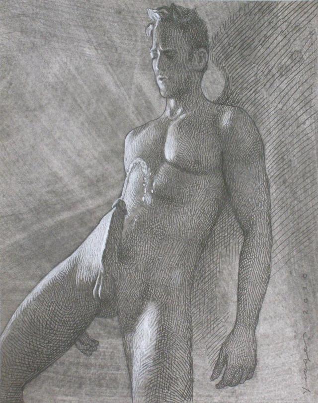 erotic Male Gay dick hard gay male nude cum todd artist erotic yeager drawing drawn