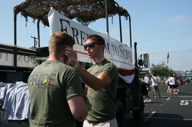 Military Gay Pics gay news photos large military scale pride uniform parade march allowed