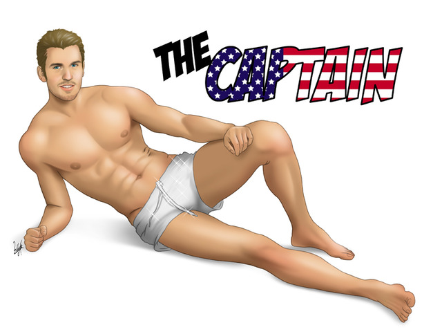 hot hunk muscle muscle hunk male sexy captain art hero pinup eddiechin