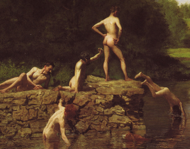 nude dudes detail swimming wikipedia commons thomas eakins