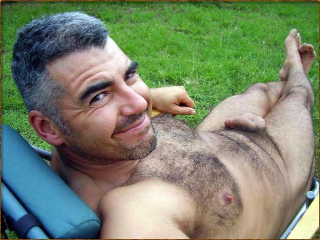 nude hairy man hot days those keep cool outside trying