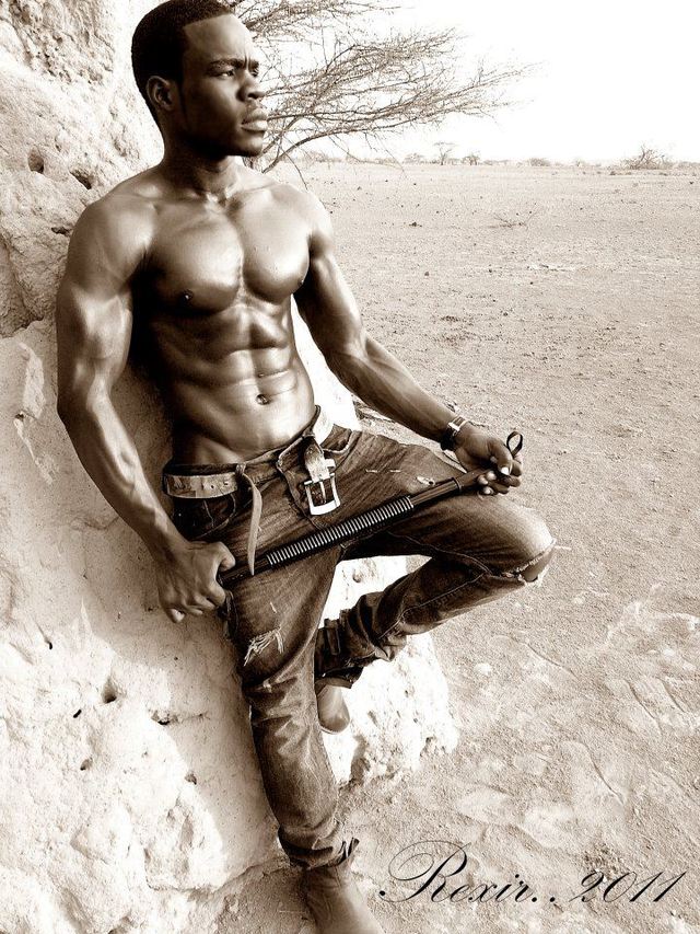 nude muscular black men ripped black abs