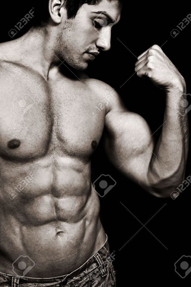 sexy bodybuilder man his muscular photo man sexy body showing portrait builder stock biceps dundanim