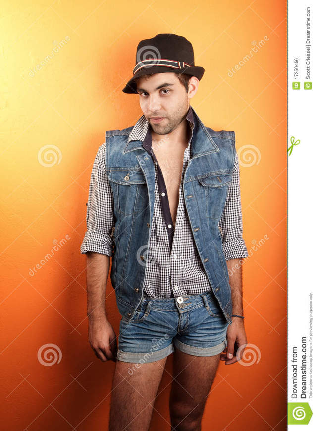 sexy gay man pic gay man sexy free jeans hat stock royalty