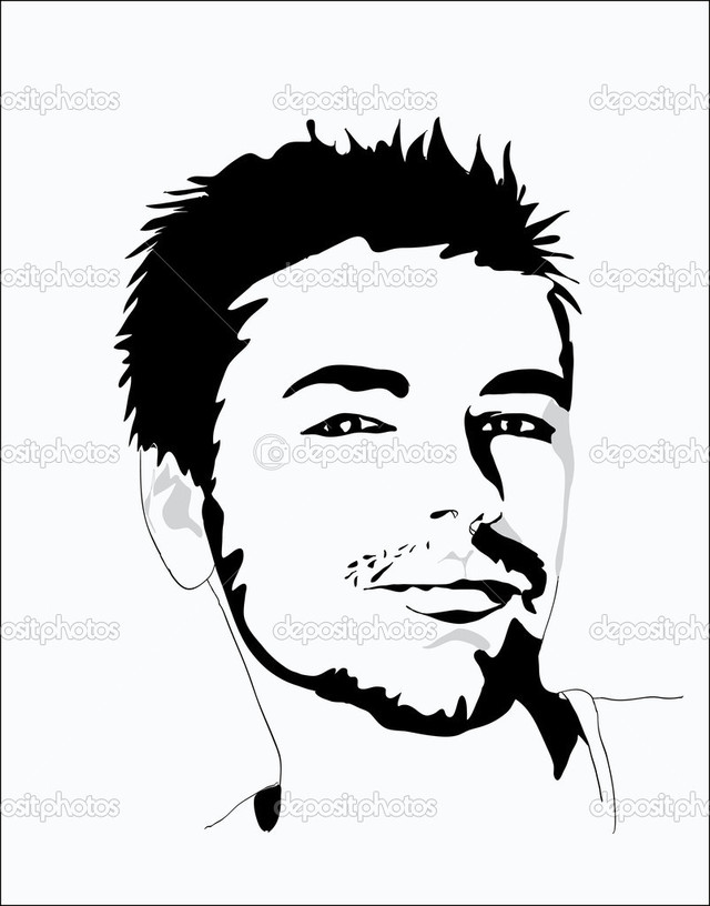 sexy pics man young man sexy depositphotos portrait stock illustration