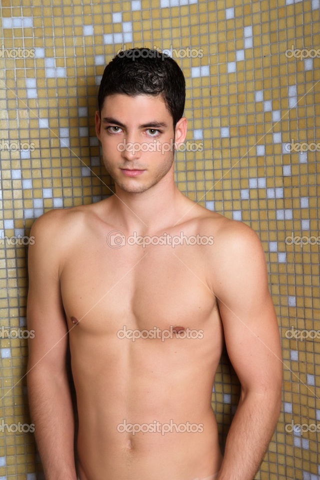 sexy pics man photo nude young man bathroom sexy posing shower depositphotos tile stock