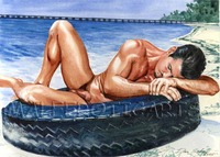 erotic Male Gay erotic nude male art blue lagoon