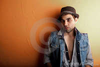 Sexy Gay Pics sexy gay man jeans hat royalty free stock