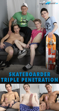anal gay porn pics collages staxus four horny skateboarders amazing triple anal penetration