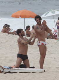 being a gay porn star marc jacobs former gay porn star harry louis speedo beach brazil deal its hanging out his well hung boyfriend