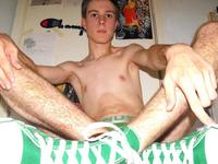 green gay porn Picture cute slim boy hairy legs green shoes