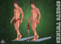 hot gay animated porn toon swimmer cock cumming twinky toons