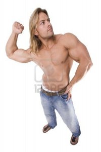 hot male body builders stryjekk athletic sexy male body builder blond long hair gladiator photo