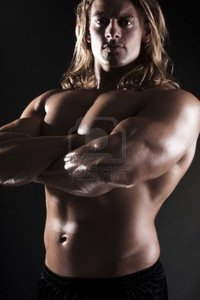 hot male body builders stryjekk athletic sexy male body builder blonde long hair gladiator photo