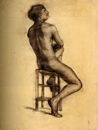 male pictures nude vincent van gogh seated male nude seen from back