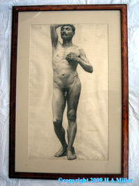 male pictures nude medium alanbrasingtonv beaux arts male nude charcoal drawing france student french