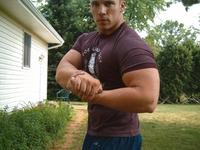 men hunk muscle incredible muscle hunk flexing biceps