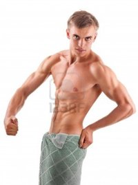naked muscle mans sergieiev portrait young muscular man half naked body photo