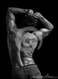 nude muscular black men muscular male back royalty free stock