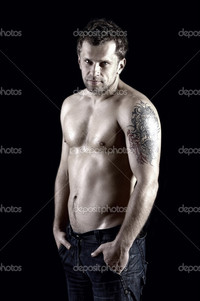 nude muscular males depositphotos naked muscular male model jeans stock photo