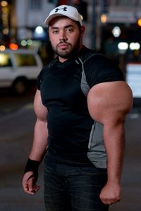 sexy bodybuilder man egyptian bodybuilder biggest arms world high biceps pics