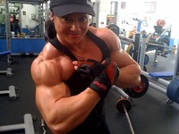 sexy bodybuilder man muscle amateur body builder female