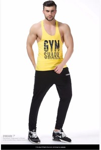 sexy bodybuilder man aktdesc product brand gym shark singlets mens tanks tops