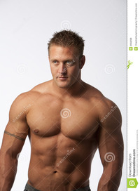 sexy bodybuilder man muscle man white royalty free stock photos