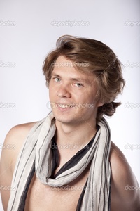 sexy pics man depositphotos nude man scarf stock photo